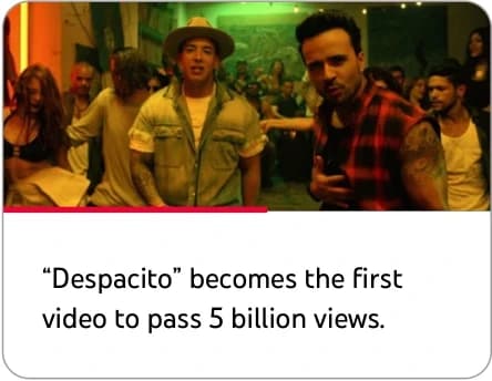Detalle del informe oficial de YouTube con una imagen de Despacito y su hito como primer video en superar cinco mil millones de vistas.